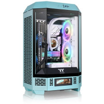 Thermaltake The Tower 300 - Turquoise Micro-ATX Tower Case - USB-C, 2x USB-A, 400mm GPU & 210mm CPU Cooler