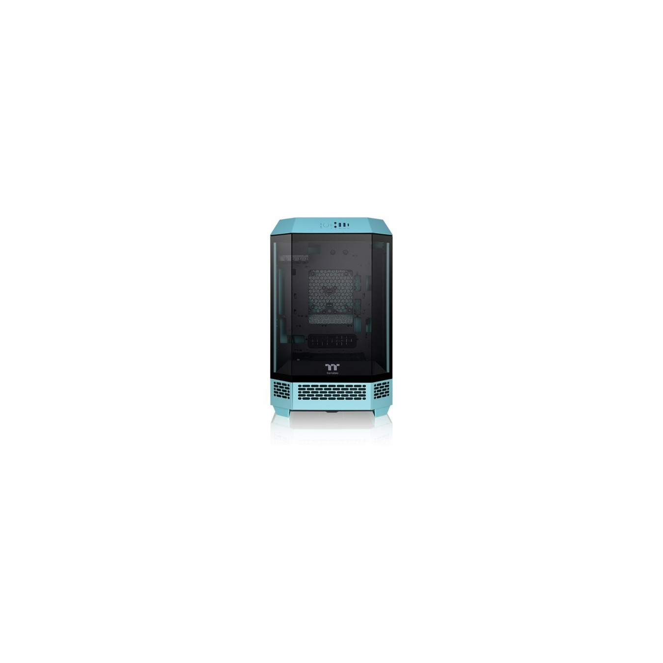 Thermaltake The Tower 300 - Turquoise Micro-ATX Tower Case - USB-C, 2x USB-A, 400mm GPU & 210mm CPU Cooler