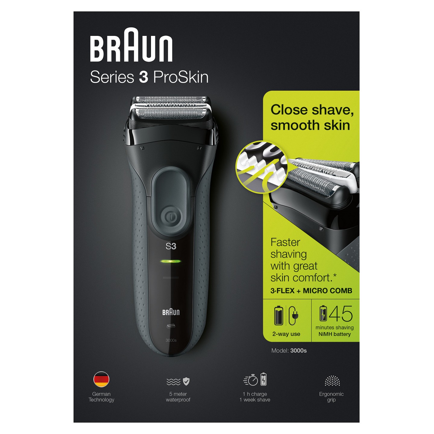 Braun Rasierer Series 3 3000s ProSkin — Buy in Cyprus with Fast Delivery