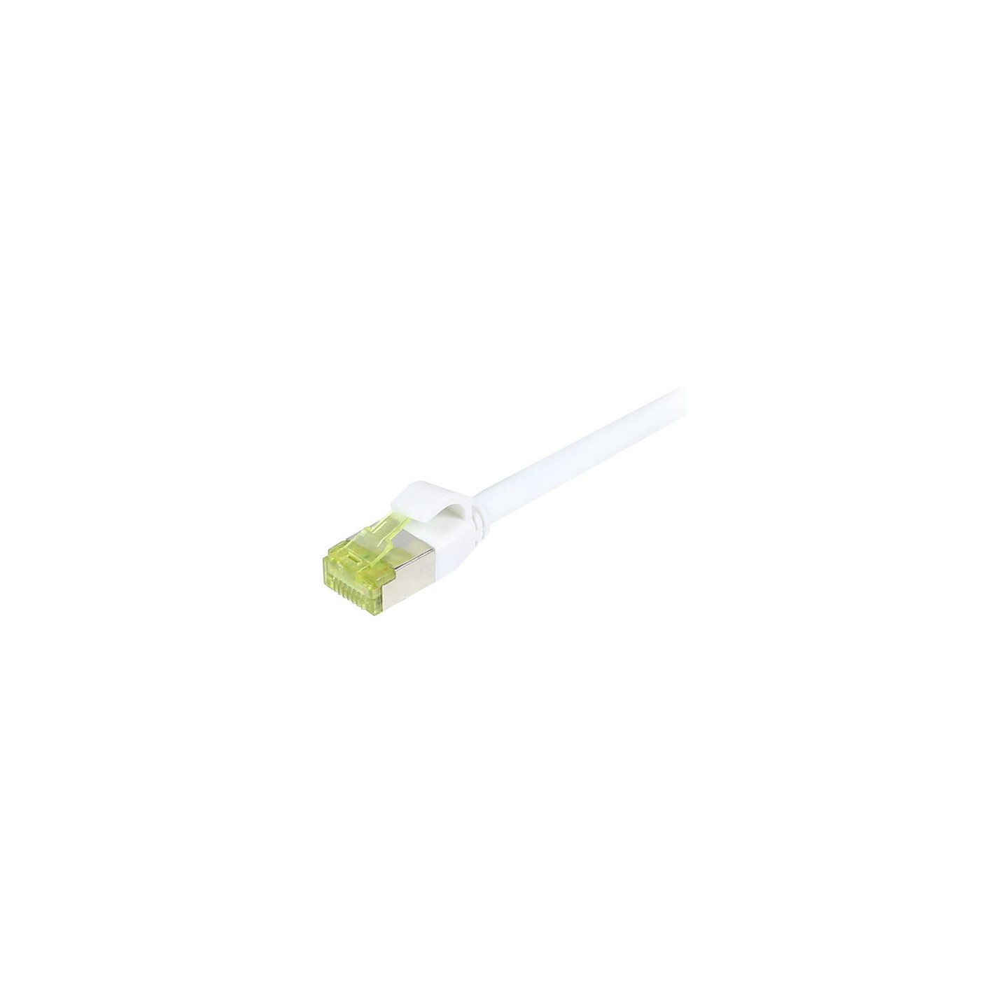 Synergy21 Patchkabel RJ45. CAT6A 500Mhz. 1.5m. weiss. S-STP(S FTP). slimline rund d4.5mm. TPE LSZH(Superflex). AWG28...