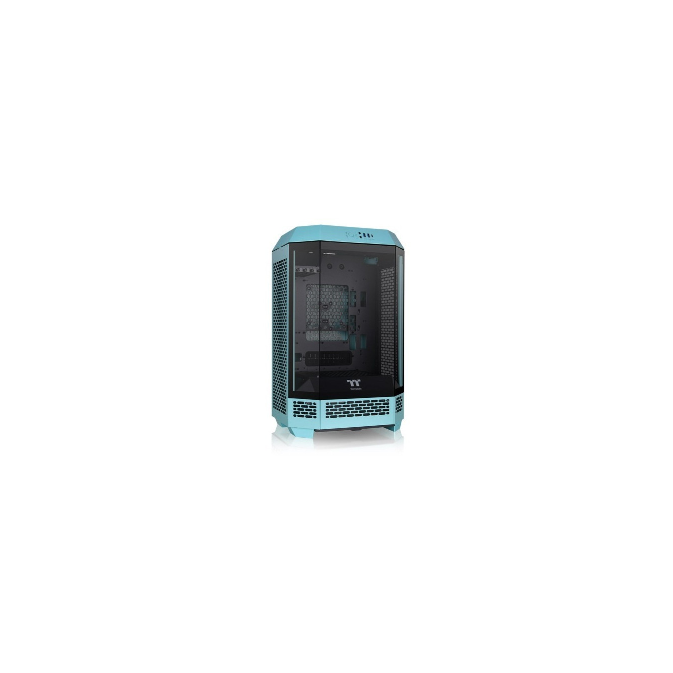 Thermaltake The Tower 300 - Turquoise Micro-ATX Tower Case - USB-C, 2x USB-A, 400mm GPU & 210mm CPU Cooler