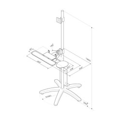 ROLINE PC LCD-Rollstnder. hhenverstellbar. bis 30 kg — Buy in Cyprus with Fast Delivery