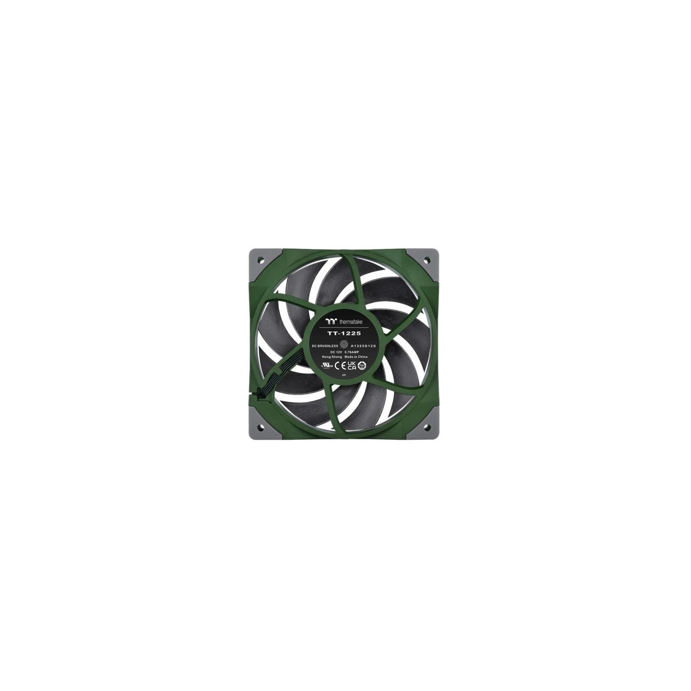 Thermaltake TOUGHFAN 12 Racing Green - 120mm PWM High Static-Pressure Radiator Fan, 500-2000 RPM
