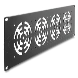 19? 3 HE Rackblende für 4 Lüfter 92 x 92 mm dunkelgrau — Buy in Cyprus with Fast Delivery