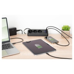 DIGITUS Steckdosenleiste 3x + 2USB 1.5m 12W 30W schwarz — Buy in Cyprus with Fast Delivery