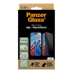PanzerGlass Privacy iPhone 16 15 UWF — Buy in Cyprus with Fast Delivery