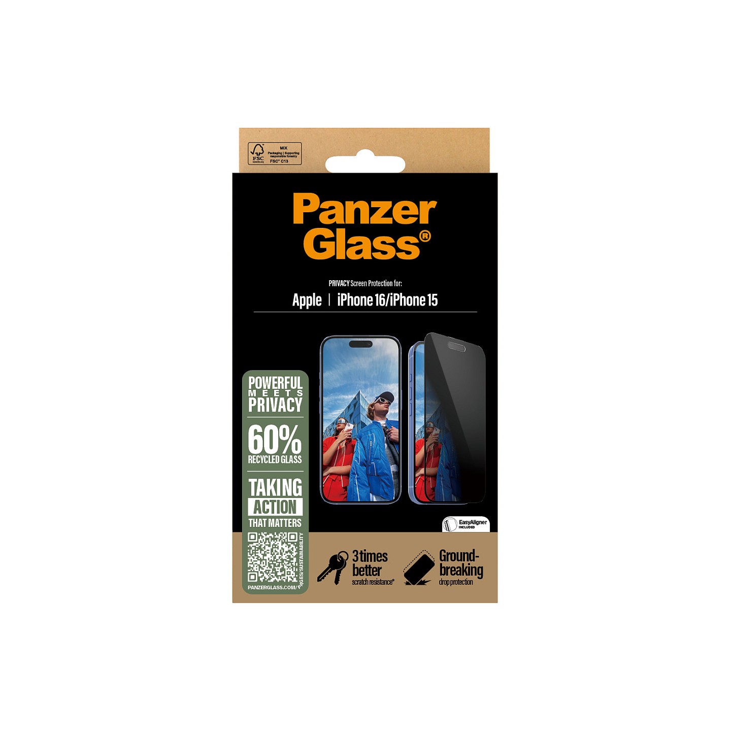 PanzerGlass Privacy iPhone 16 15 UWF — Buy in Cyprus with Fast Delivery
