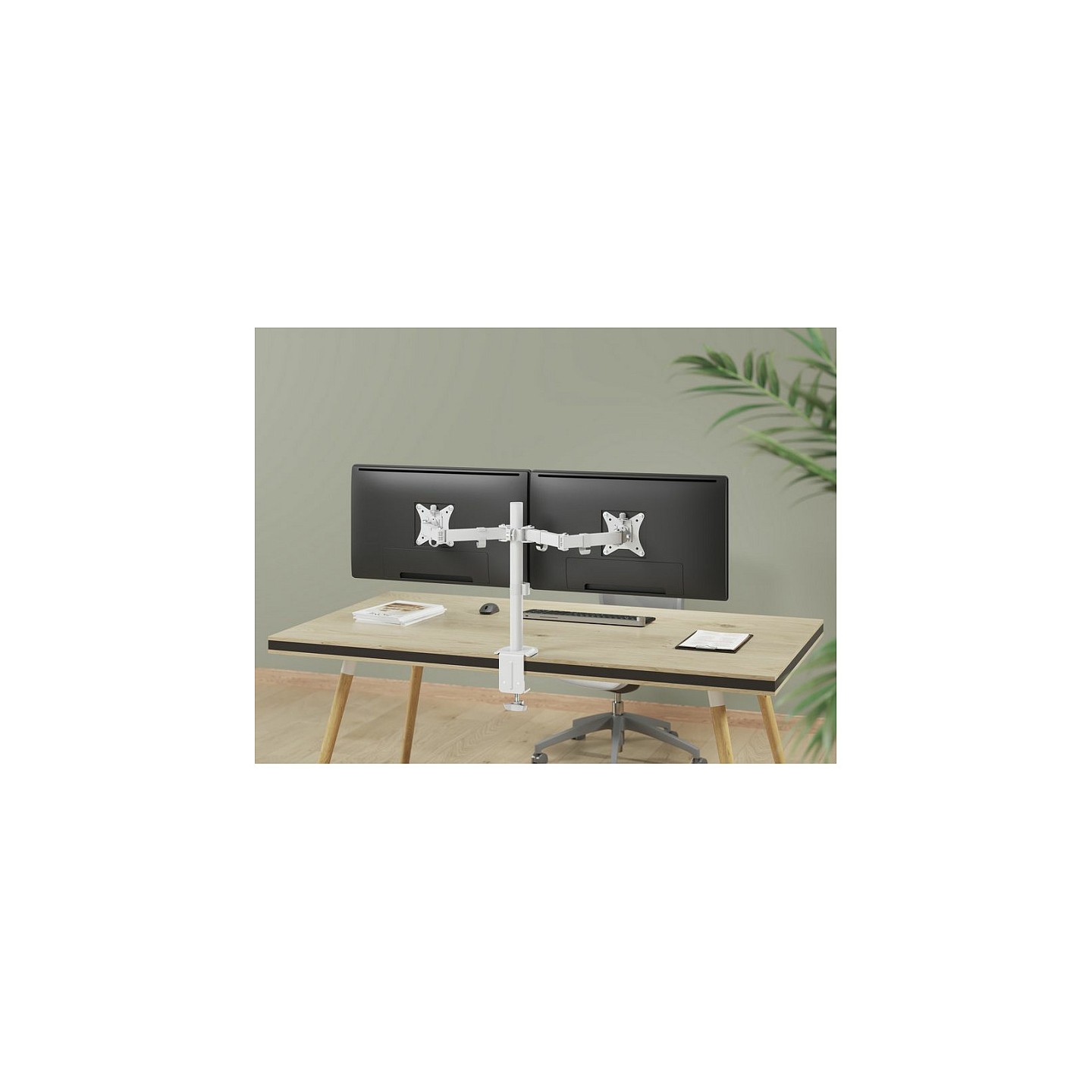 Equip Tischhalterung 17'-32' 2TFT 360° H.verst. 9Kg weiß retail — Buy in Cyprus with Fast Delivery
