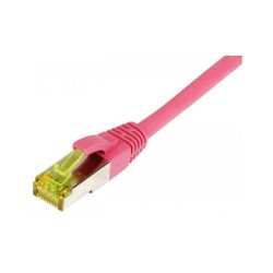 Synergy21 Patchkabel RJ45. CAT6A 500Mhz. 1.0m. magenta. S-STP(S FTP). TPE LSZH(Ultraflex). AWG26. mit CAT7 Rohkabel.