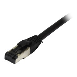Synergy21 Patchkabel RJ45. CAT8.1 2000Mhz. 0.25m. schwarz. S-STP(S FTP). TPE(Ultra SuperFlex). AWG26.