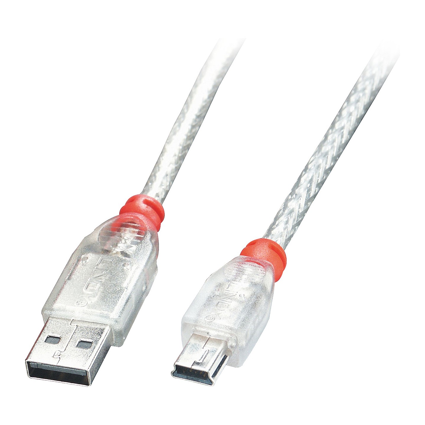 LINDY USB 2.0 Kabel Typ A Mini-B transparent M M 3m — Buy in Cyprus with Fast Delivery
