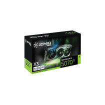 Inno3D GeForce RTX 5070 Ti - X3 iCHILL - 16GB GDDR7, Triple Fan, Black/Grey, 2512 MHz Boost — Buy in Cyprus with Fast Delivery