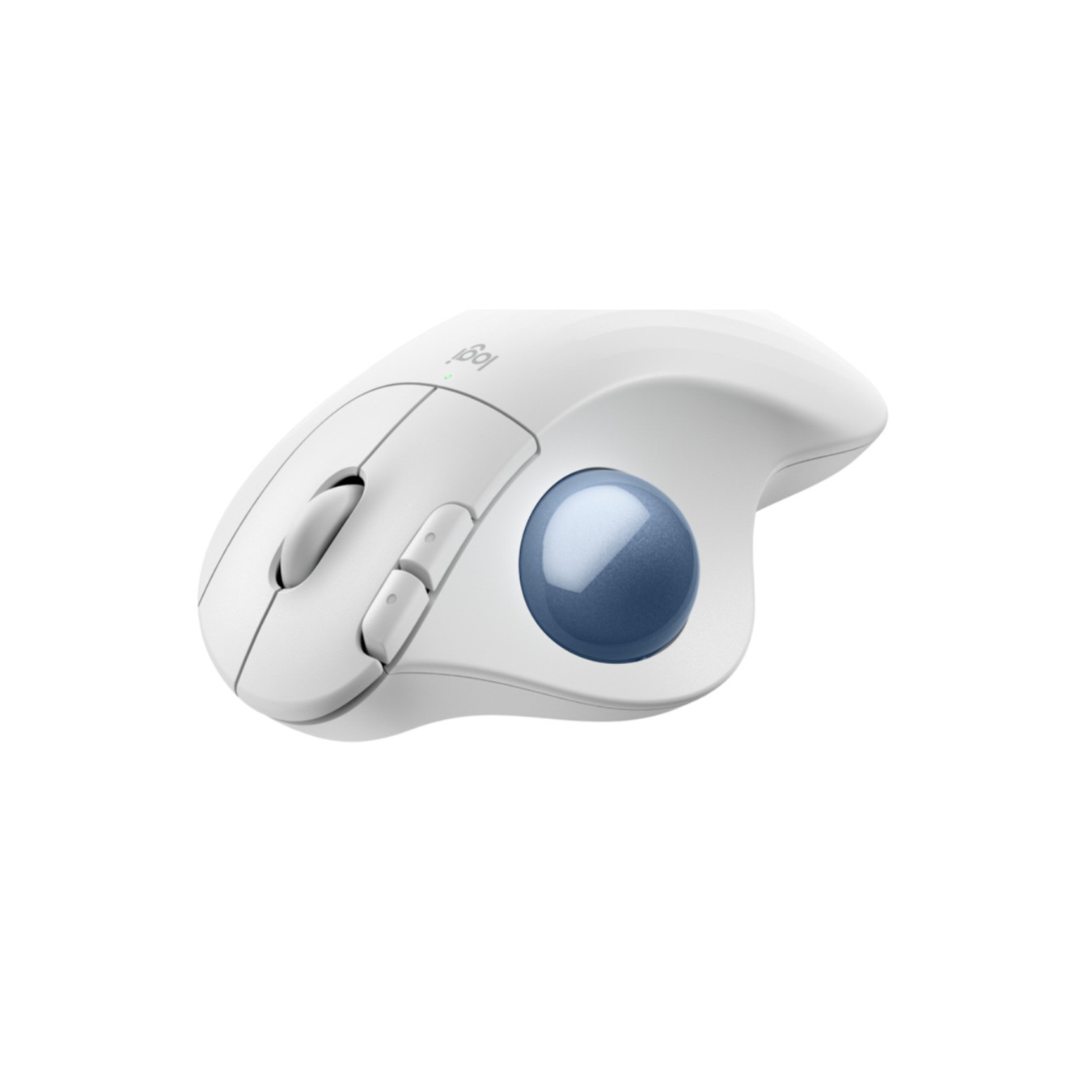 Logitech Ergo M575S Wireless Trackball Mouse - 910-007030 - Ergonomic Right-Hand, White, Bluetooth & Nano Receiver