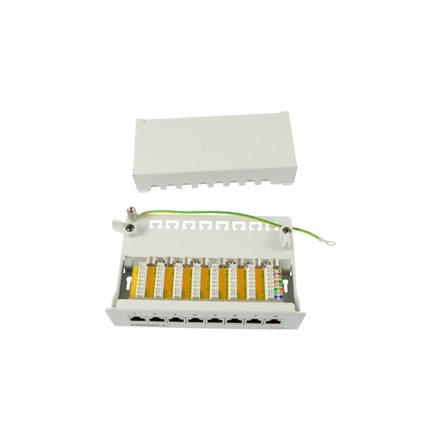 Synergy21 Patch Panel 8xTP. CAT6A. 500Mhz. Aufputz . Lichtgrau. LSA — Buy in Cyprus with Fast Delivery