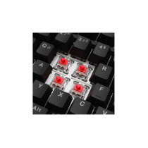 Sharkoon Skiller SGK25 - 75% Hot-Swap Mechanical Gaming Keyboard, Huano Red, RGB LED, 64KB Onboard, Black