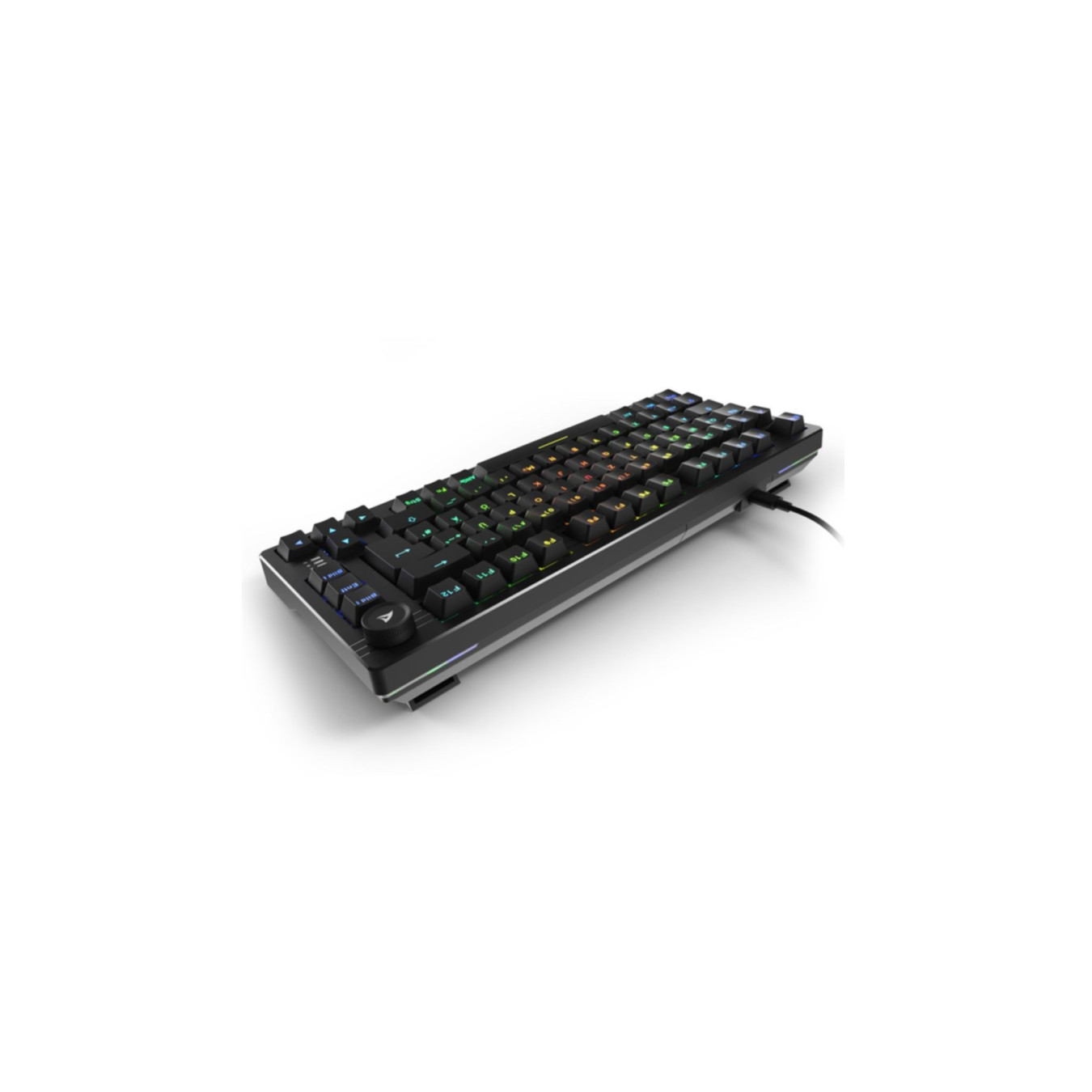Sharkoon Skiller SGK25 - 75% Hot-Swap Mechanical Gaming Keyboard, Huano Red, RGB LED, 64KB Onboard, Black