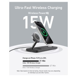 Anker MagGo Magnetic Charger 15W wireless PowerIQ Pad black — Buy in Cyprus with Fast Delivery