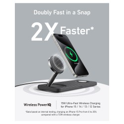 Anker MagGo Magnetic Charger 15W wireless PowerIQ Pad black — Buy in Cyprus with Fast Delivery