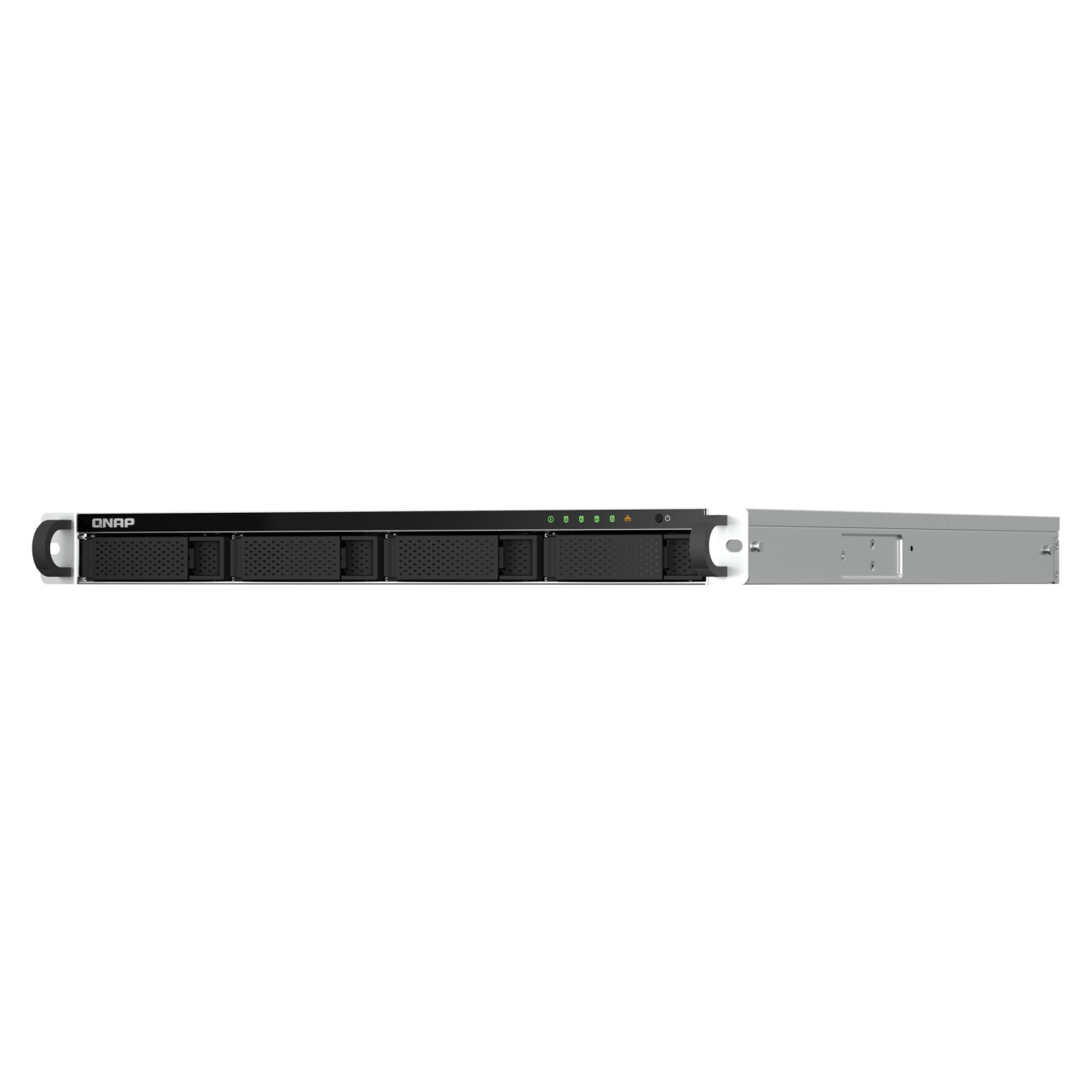 QNAP TS-464U-8G - 4-Bay 1U Rack NAS, Intel Celeron N5095 2.0–2.9GHz, 8GB DDR4, 2x2.5GbE, Aluminium/Black