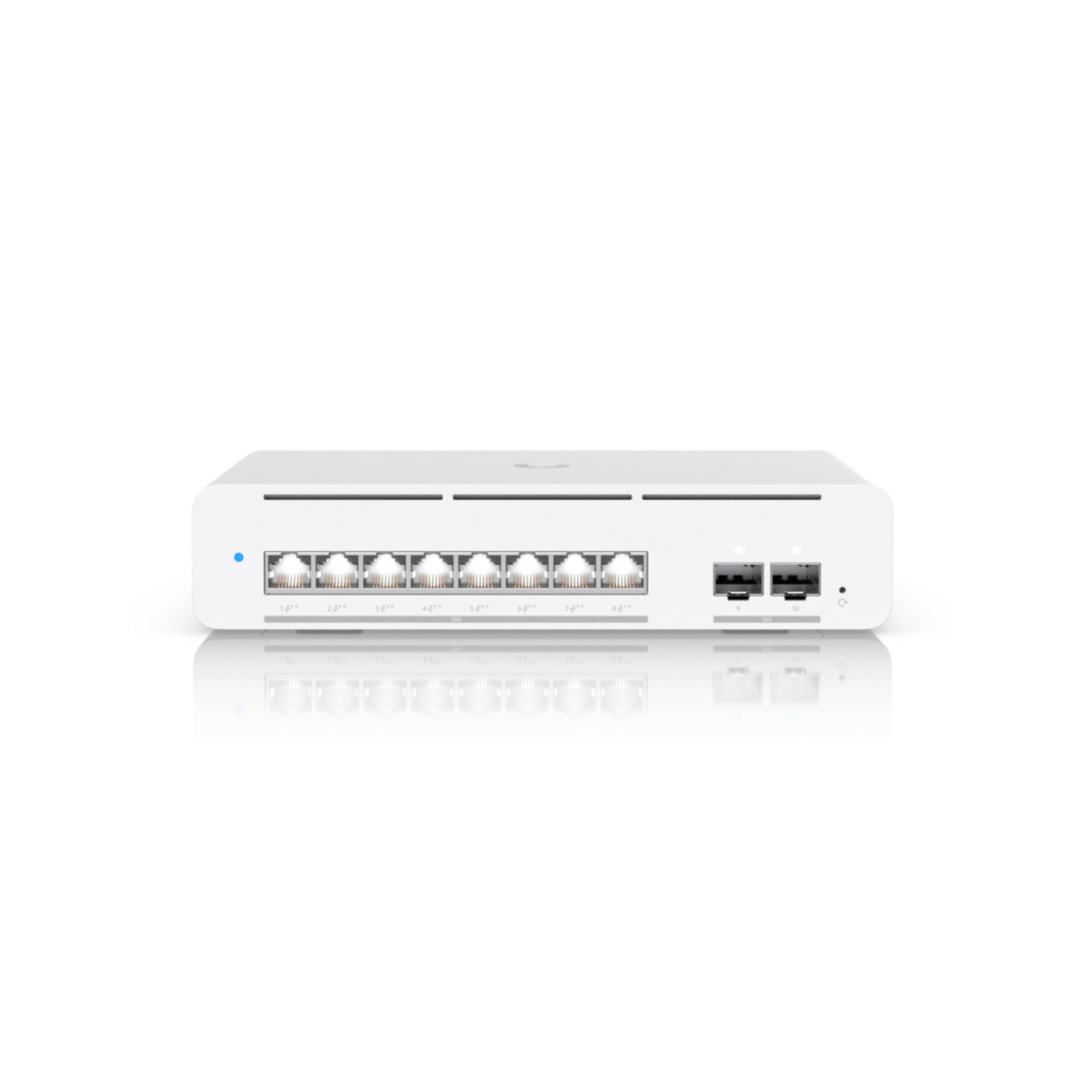 Ubiquiti UniFi Pro XG Switch - USW-PRO-XG-8-POE - 8x 10G RJ45 & 2x SFP+, PoE++ 155W, Managed L2/L3, Grey