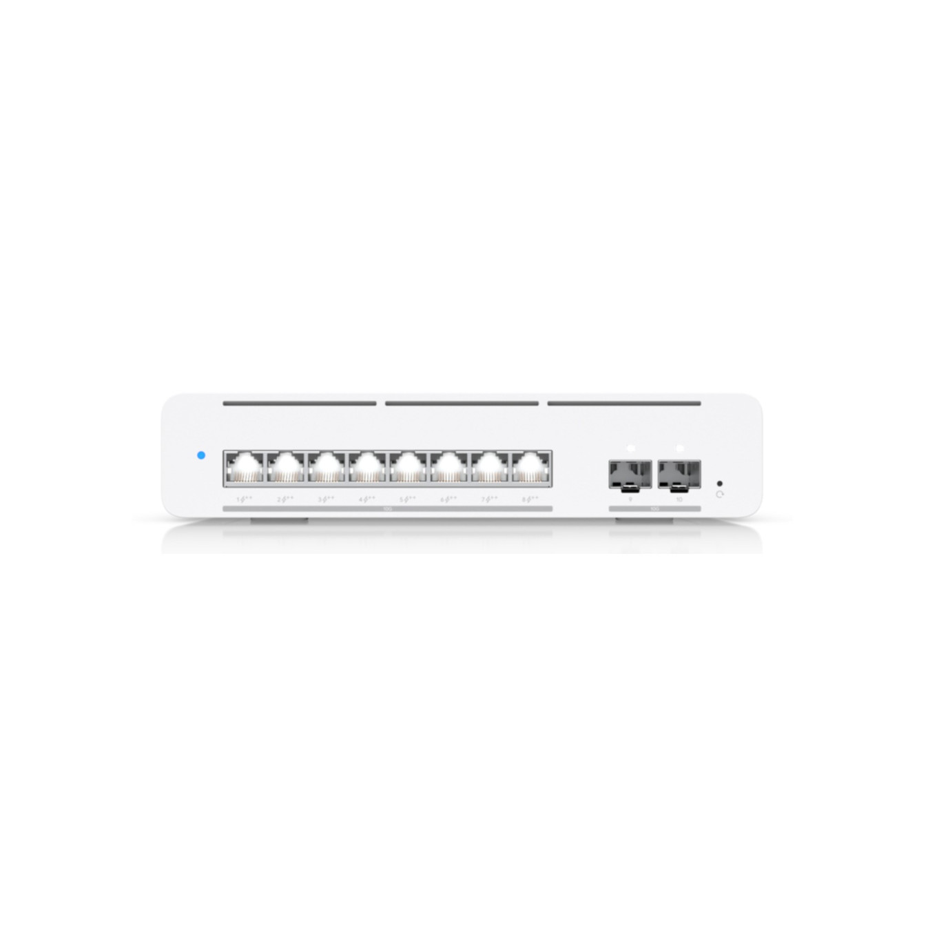 Ubiquiti UniFi Pro XG Switch - USW-PRO-XG-8-POE - 8x 10G RJ45 & 2x SFP+, PoE++ 155W, Managed L2/L3, Grey