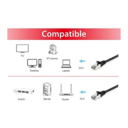 Equip Patchkabel Cat6A S FTP 2xRJ45 20.00m schwarz LSZH Polybeutel — Buy in Cyprus with Fast Delivery