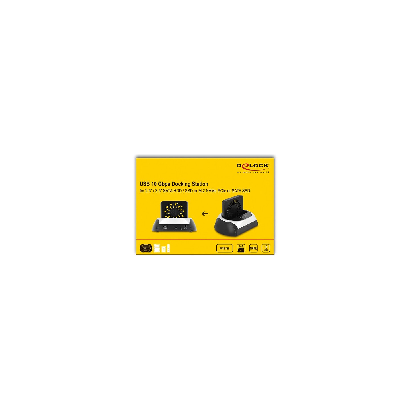 USB 10 Gbps Dockingstation für 2.5? 3.5? SATA HDD SSD oder M.2 NVMe PCIe oder SATA SSD mit Lüfter