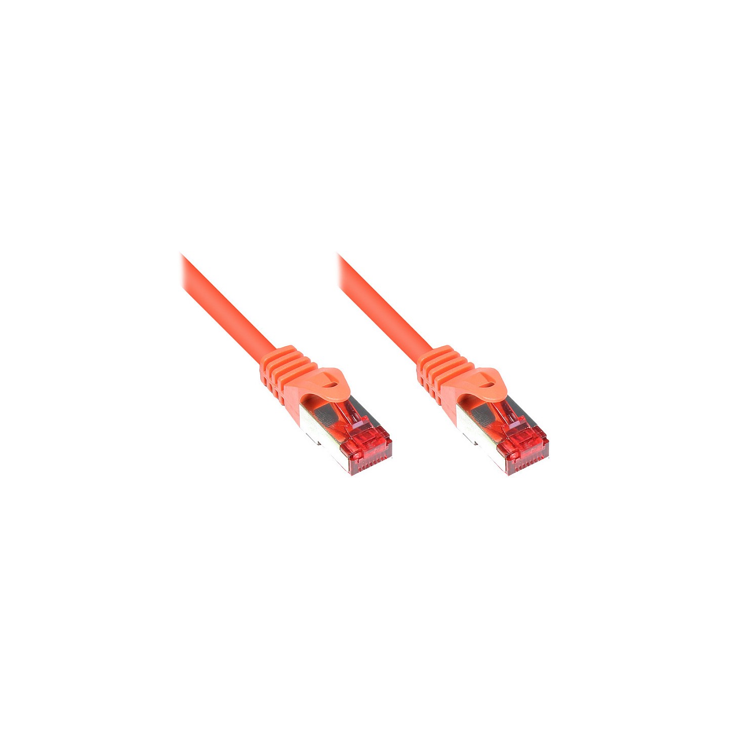 GoodConnections Patchkabel mit Rastnasenschutz. Cat. 6. S FTP. PiMF. PVC. 250MHz. orange. 3m.