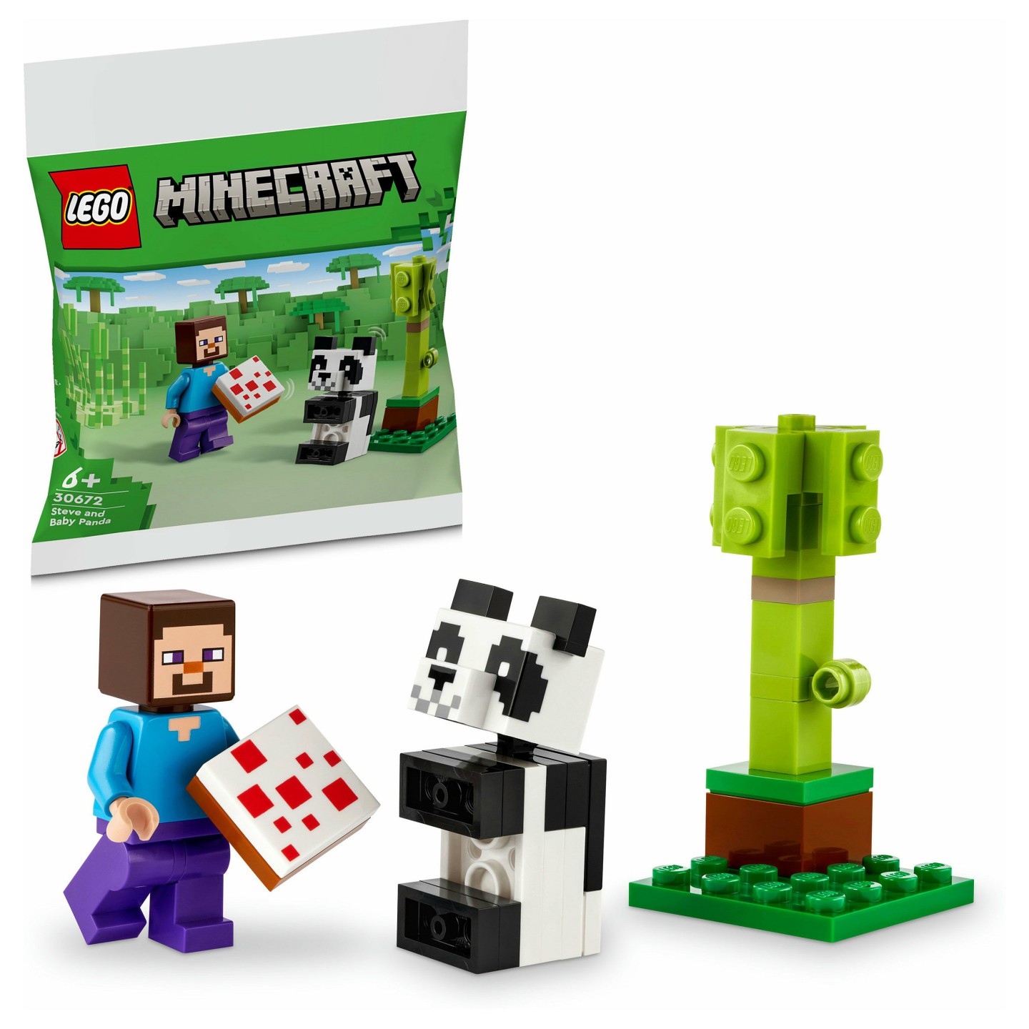 LEGO 30672 Minecraft Steve mit Baby-Panda (Polybag) — Buy in Cyprus with Fast Delivery