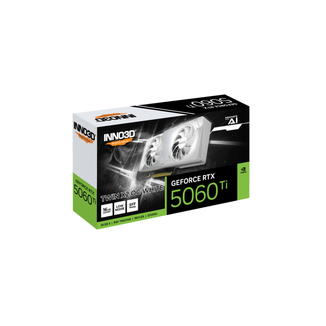Inno3D GeForce RTX 5060 Ti Twin X2 OC - White, 16GB GDDR7, 2602 MHz Boost, PCIe 5.0 — Buy in Cyprus with Fast Delivery