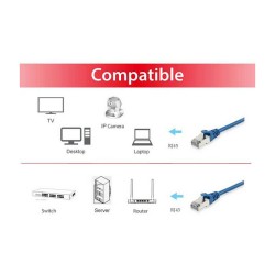 Equip Patchkabel Cat6A S FTP 2xRJ45 1.50m blau LSZH Polybeutel — Buy in Cyprus with Fast Delivery