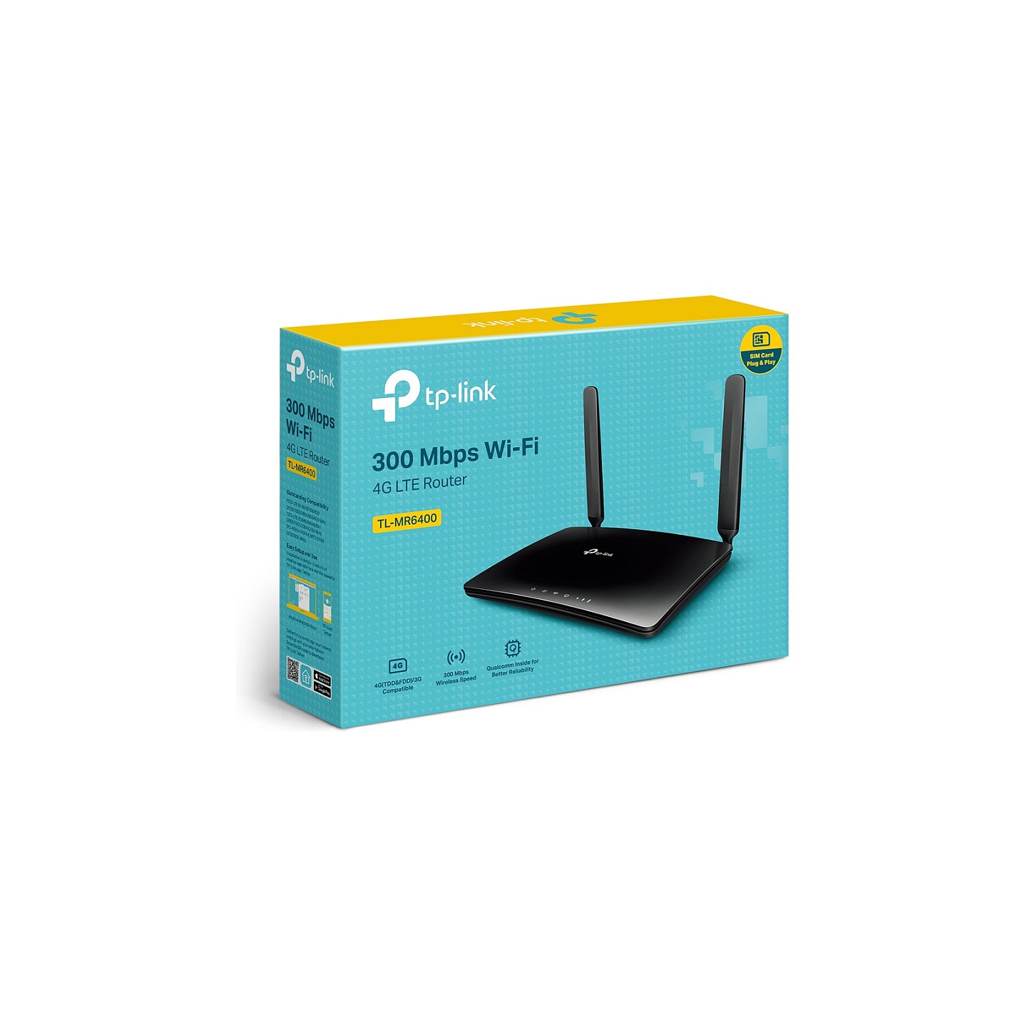 TP-LINK TL-MR6400 300MBit s WLAN N 4G LTE Router 3x LAN 1x LAN WAN 1x Nano SIM-Karten Slot — Buy in Cyprus with Fast Delivery
