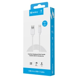 Sandberg USB-C to USB 3.0 (ST-ST) 2m Adapterkabel Weiß — Buy in Cyprus with Fast Delivery
