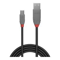 LINDY USB 2.0 Kabel Typ A Mini-B Anthra Line M M 3m — Buy in Cyprus with Fast Delivery
