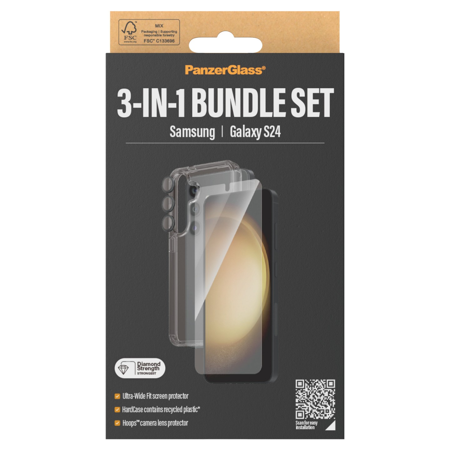 PanzerGlass 3-in-1 Pack Samsung Galaxy S24 -Ultra-Wide Fit — Buy in Cyprus with Fast Delivery