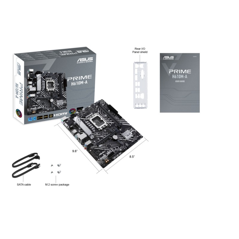 Buy ASUS PRIME H610M-A-CSM - LGA1700 Micro-ATX H610 DDR5 Motherboard, 2x DIMM (u... in Cyprus, Nicosia, Limassol, Larnaka, Pafos