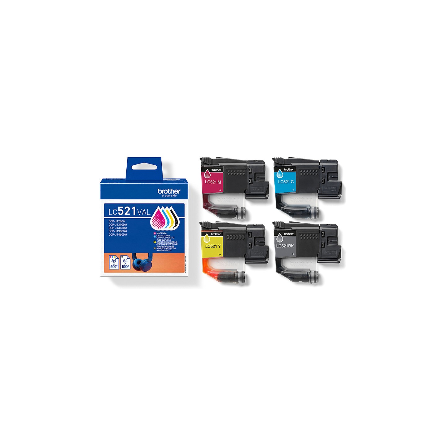Brother Tintenpatronen LC-521VAL Multipack (je 1x BK M C Y) — Buy in Cyprus with Fast Delivery