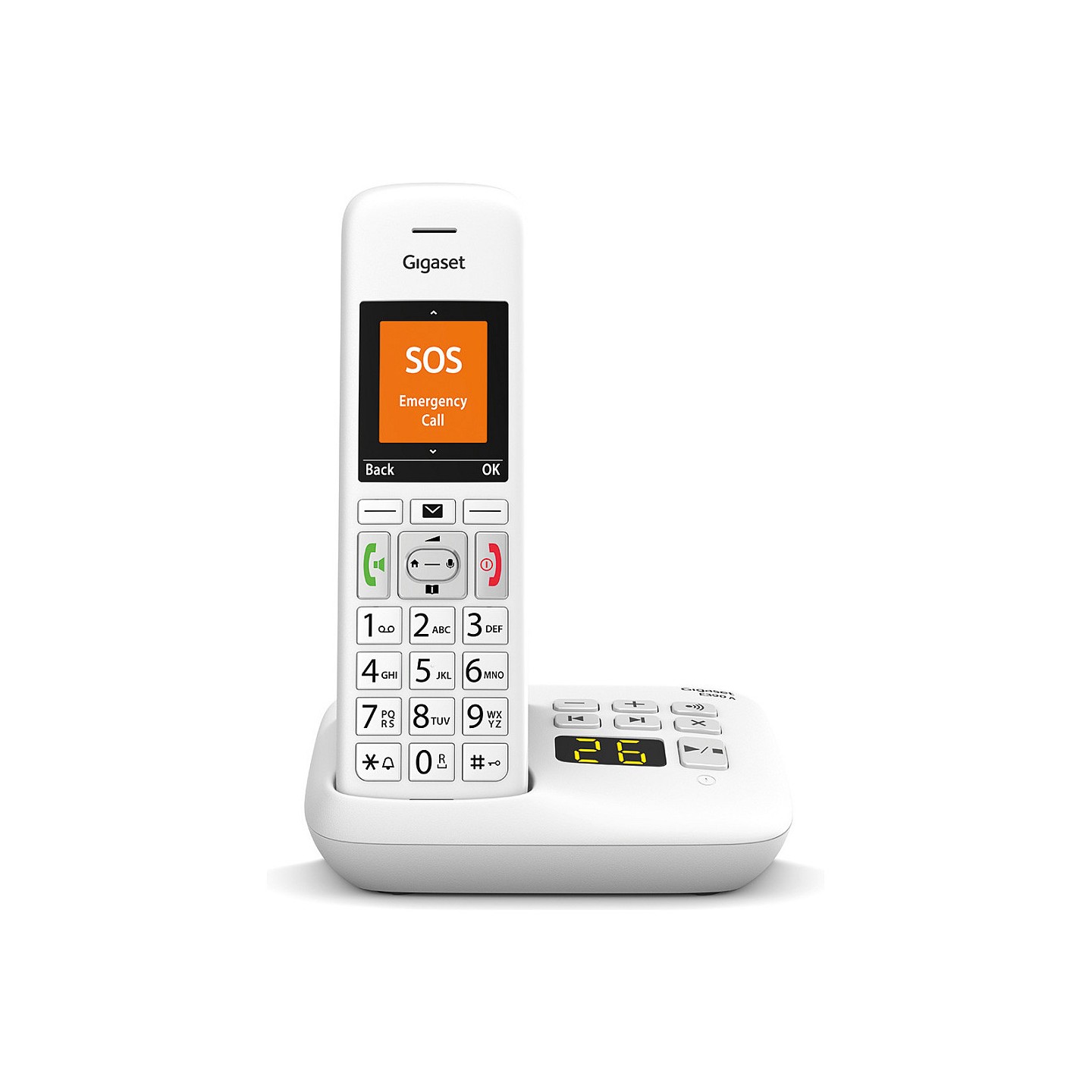 Gigaset E390A Schnurlostelefon mit Anrufbeantworter weiß — Buy in Cyprus with Fast Delivery