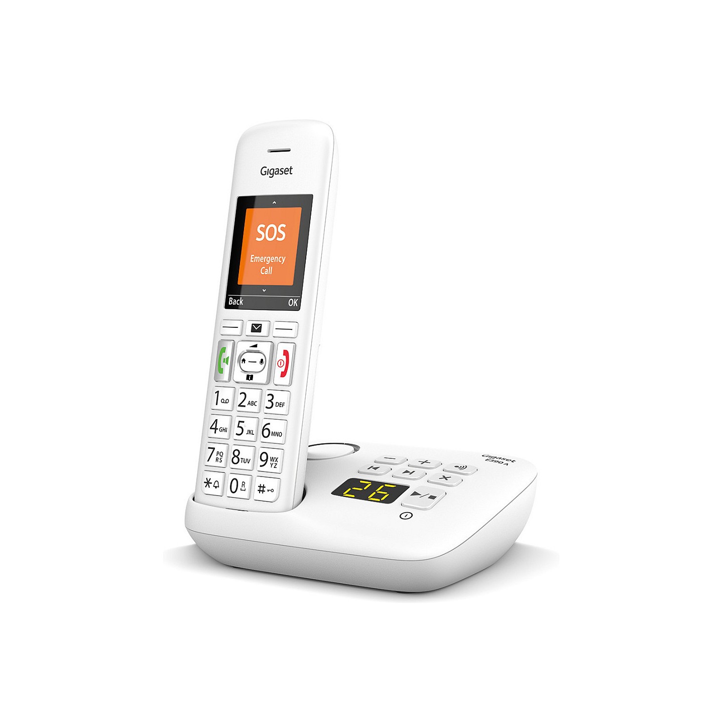 Gigaset E390A Schnurlostelefon mit Anrufbeantworter weiß — Buy in Cyprus with Fast Delivery