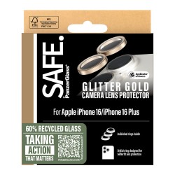 SAFE Camera Protector Glitter Gold iPhone 16 16 Plus — Buy in Cyprus with Fast Delivery