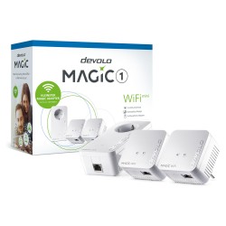 devolo Magic 1 WiFi mini Powerline Multiroom Kit Powerline bis zu 1.200 Mbit s. WiFi 4 bis zu 300 Mbit s. 1x LAN (pro...