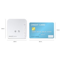 devolo Magic 1 WiFi mini Powerline Multiroom Kit Powerline bis zu 1.200 Mbit s. WiFi 4 bis zu 300 Mbit s. 1x LAN (pro...