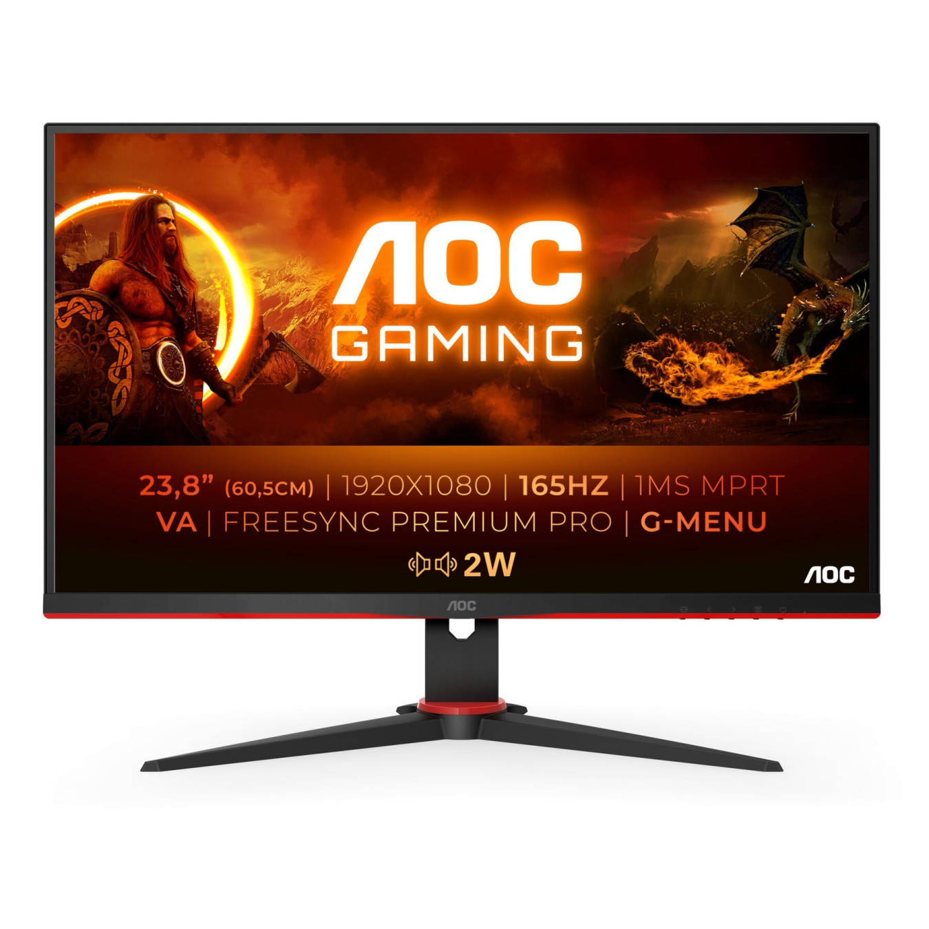 AOC AGON Pro AG326UD - 32\" QD-OLED 4K Gaming Monitor, 165Hz, 0.03ms, HDMI 2.1 & DP1.4, Black