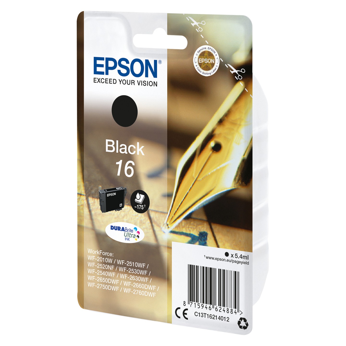 EPSON 6LB 16 ink cartridge black standard capacity 5.4ml 175 pages 1-pack RF-AM blister w s — Buy in Cyprus with Fast Delivery
