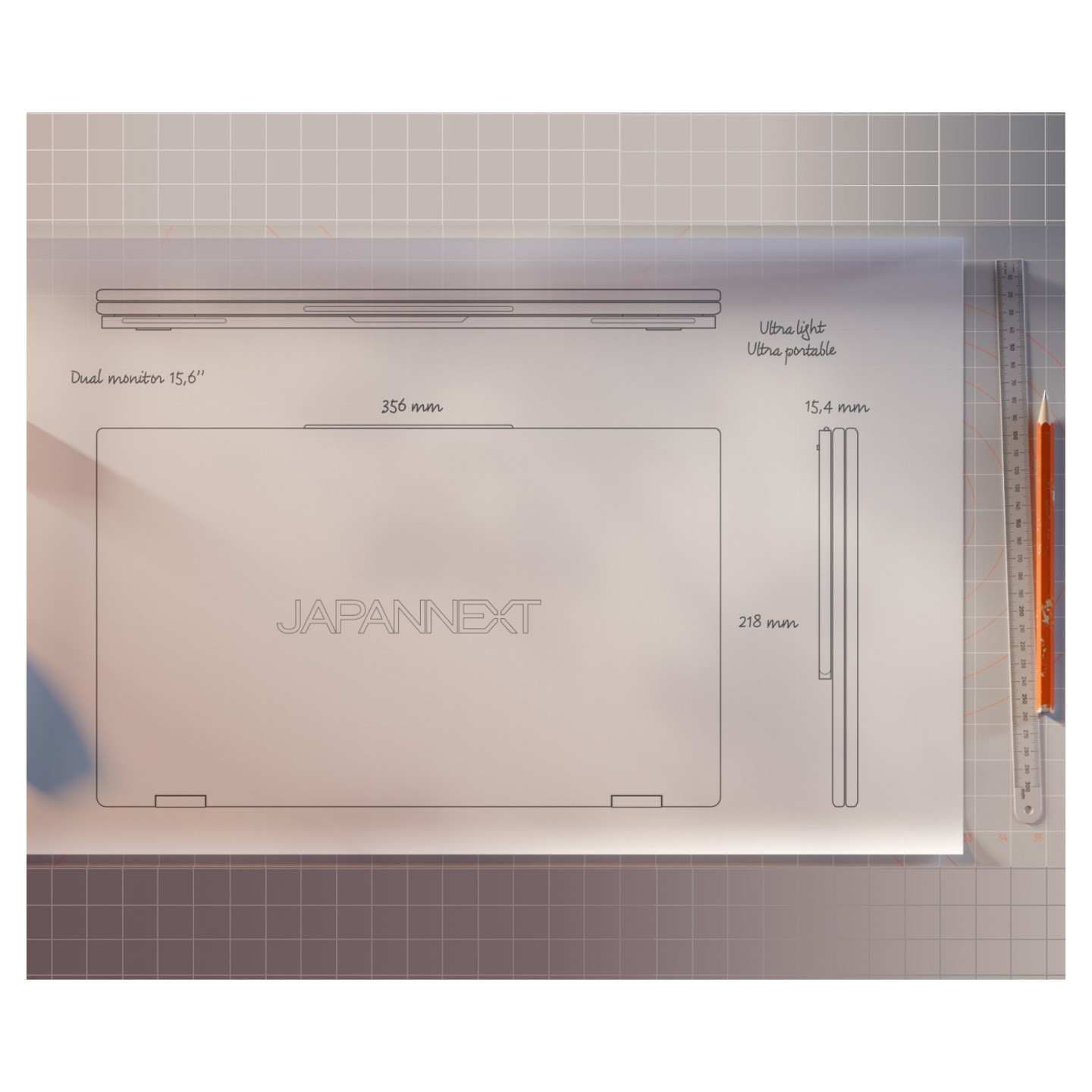 JapanNext FHD Doppelmonitor 39.62cm (15.6') — Buy in Cyprus with Fast Delivery