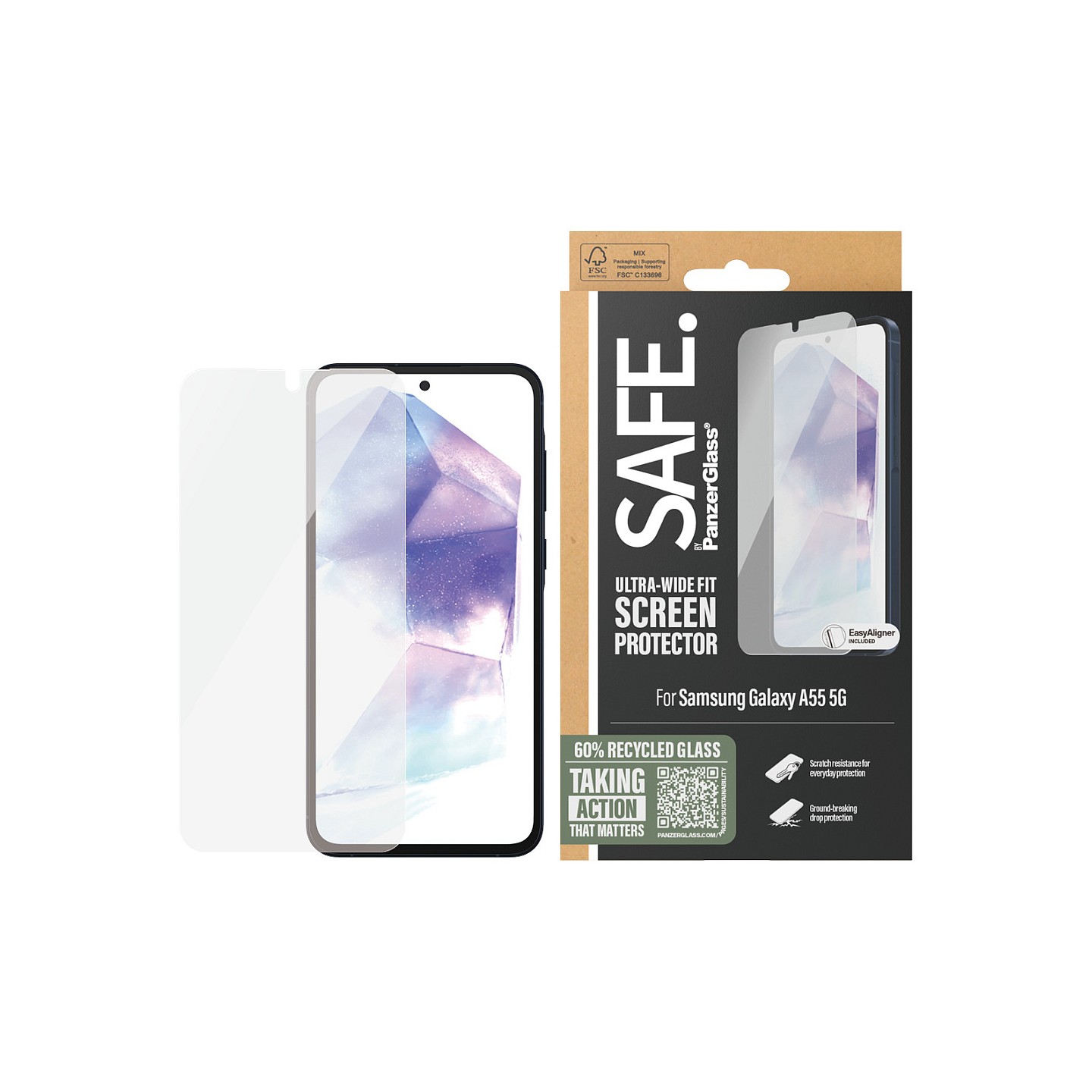 SAFE. by PanzerGlass Samsung A55 5G. UWF — Buy in Cyprus with Fast Delivery