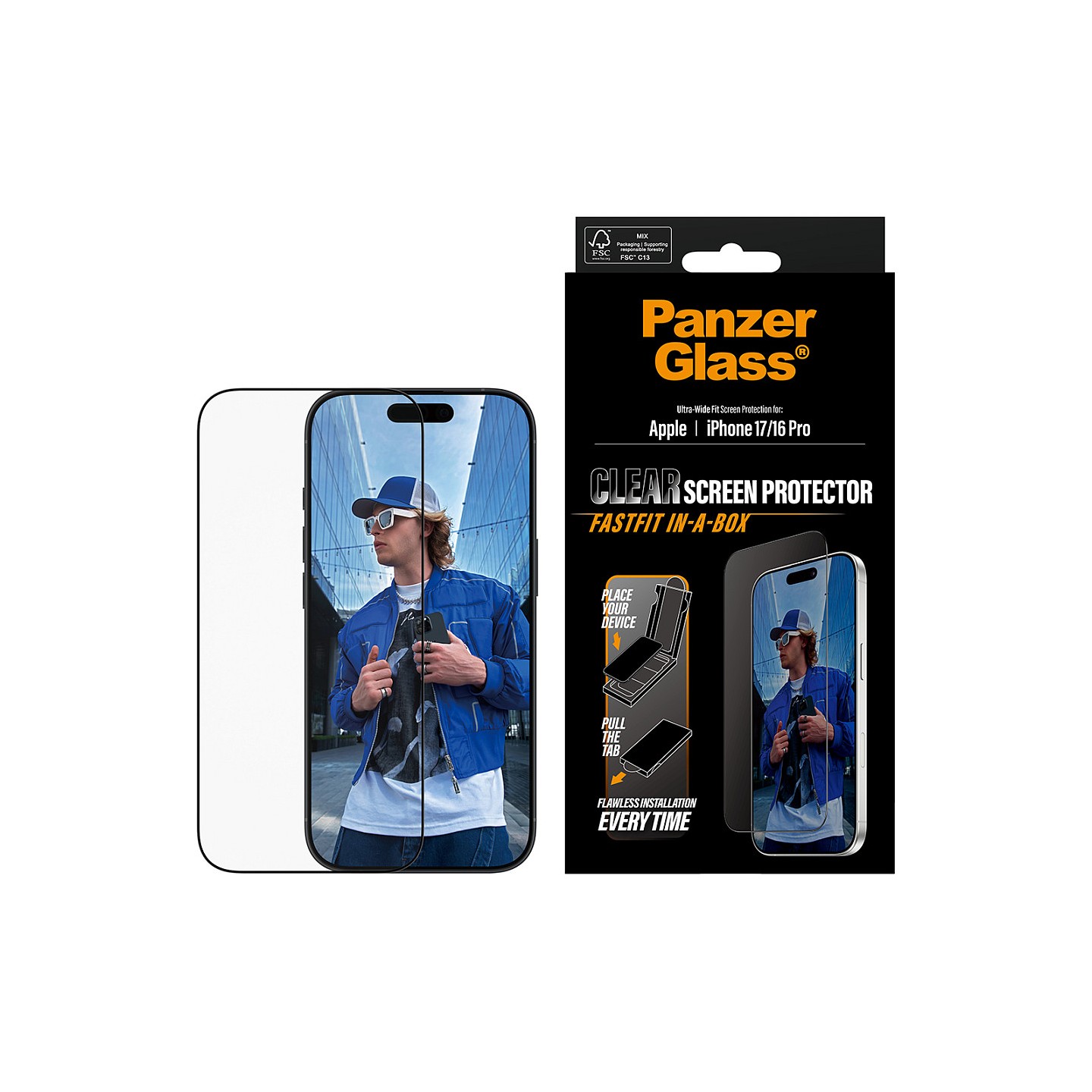PanzerGlass Schutzglas black Frame iPhone 17 UWF Fastfit — Buy in Cyprus with Fast Delivery