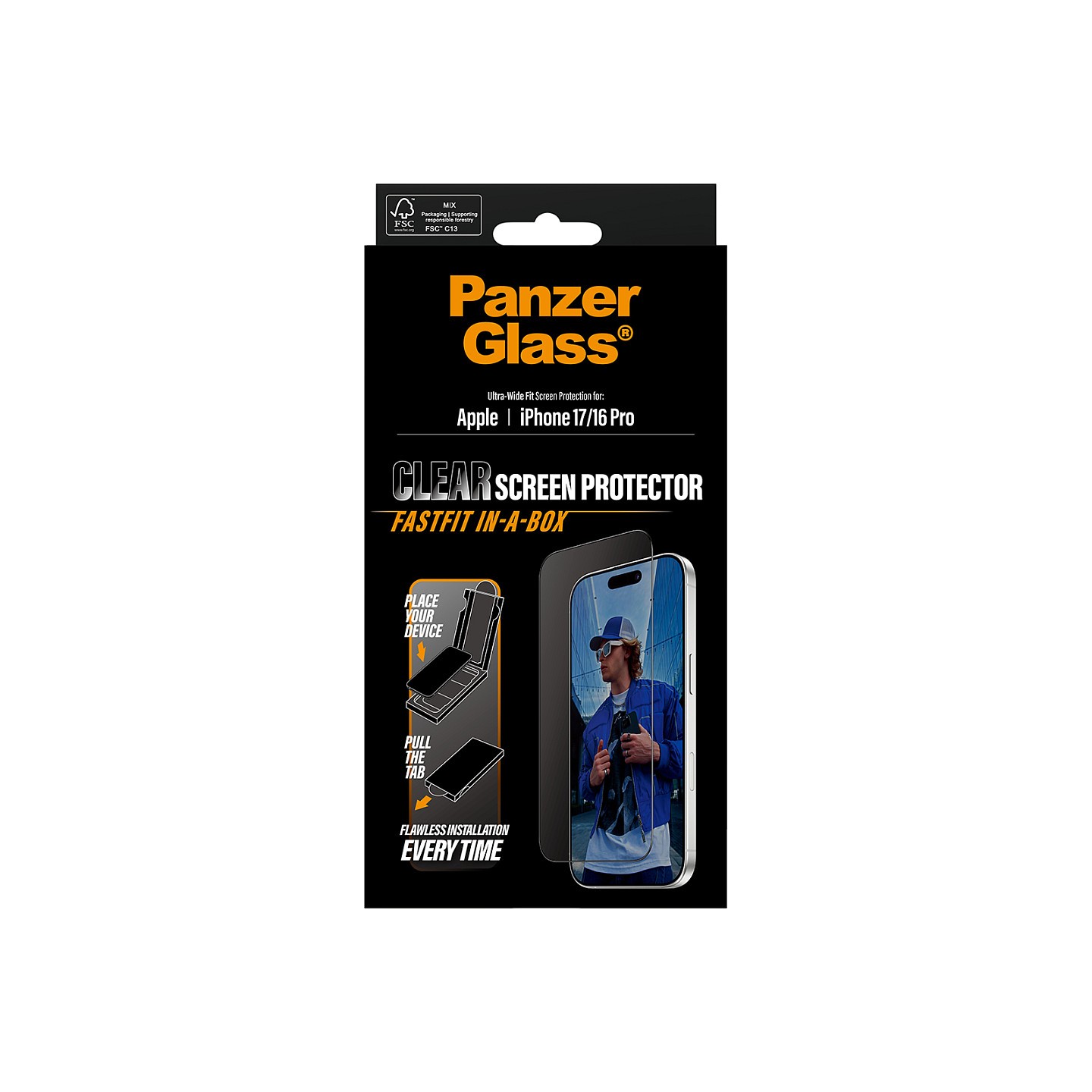 PanzerGlass Schutzglas black Frame iPhone 17 UWF Fastfit — Buy in Cyprus with Fast Delivery