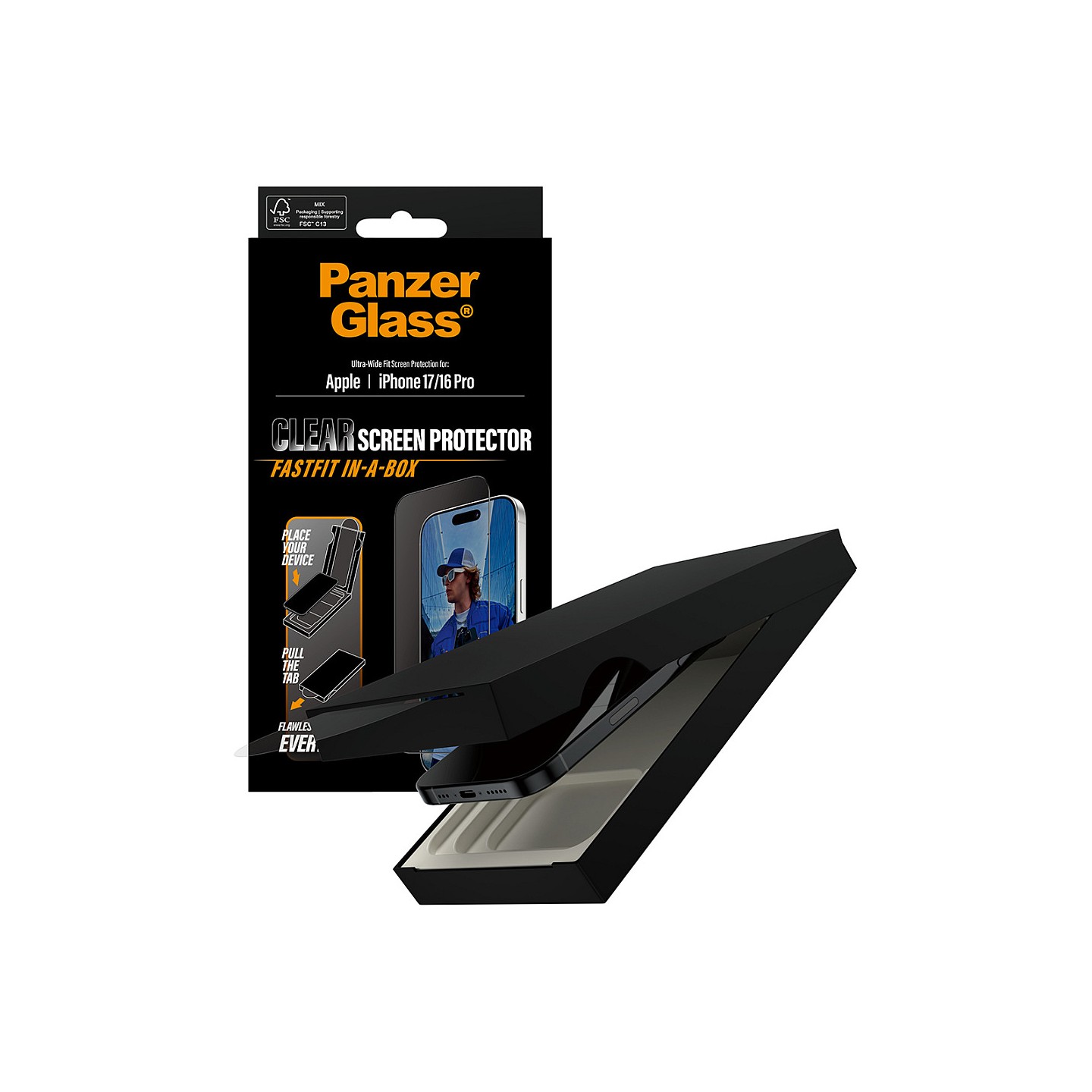 PanzerGlass Schutzglas black Frame iPhone 17 UWF Fastfit — Buy in Cyprus with Fast Delivery
