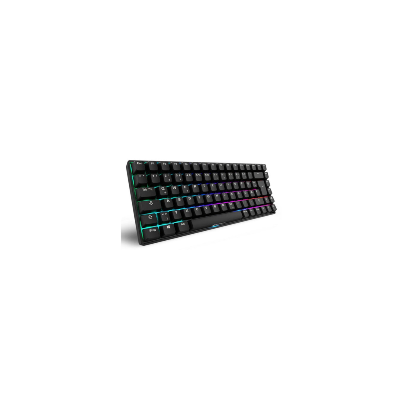 Sharkoon Skiller SGK50 S3 - 75% PBT Mechanical Keyboard, Gateron G Pro Yellow, Per-Key RGB, 256KB Onboard (Black)